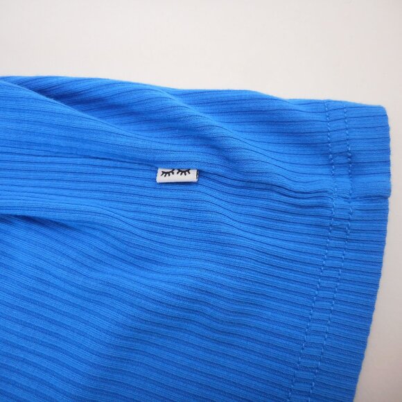 Little Sleepies Men's size L Pajama Top Bamboo Short Sleeve Blue Sleep Shirt - Picture 7 of 8